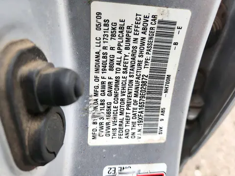 2009 Honda Civic Lx VIN 19XFA16579E029872 фото 12