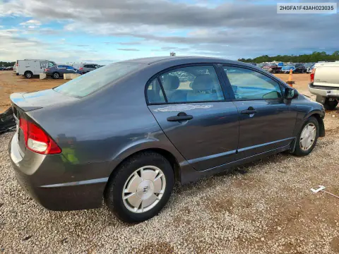 2010 Honda Civic Dx-G VIN 2HGFA1F43AH023035 фото 3