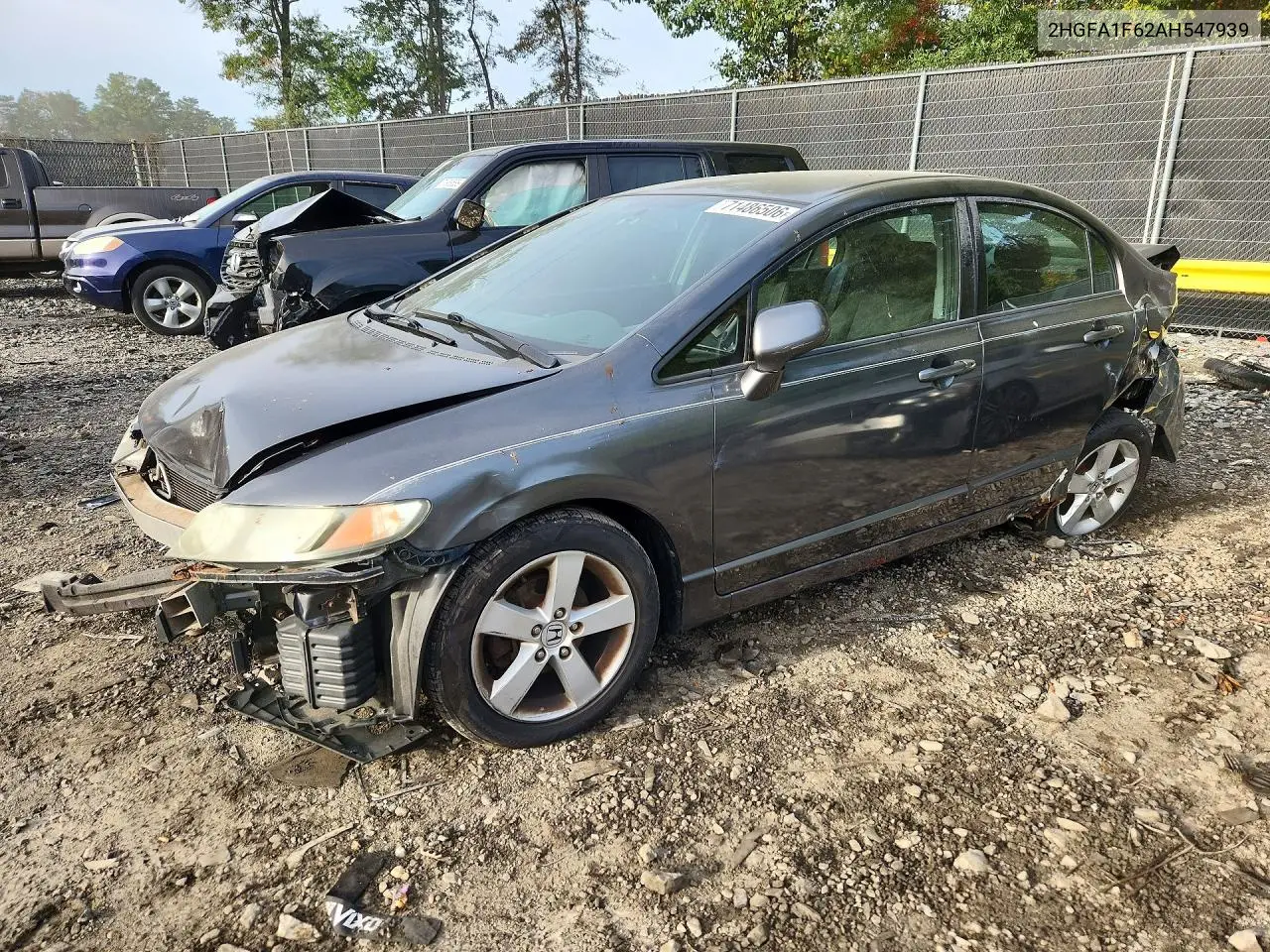 2010 Honda Civic Lx-S VIN 2HGFA1F62AH547939 фото 1