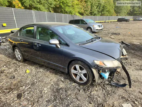 2010 Honda Civic Lx-S VIN 2HGFA1F62AH547939 фото 4