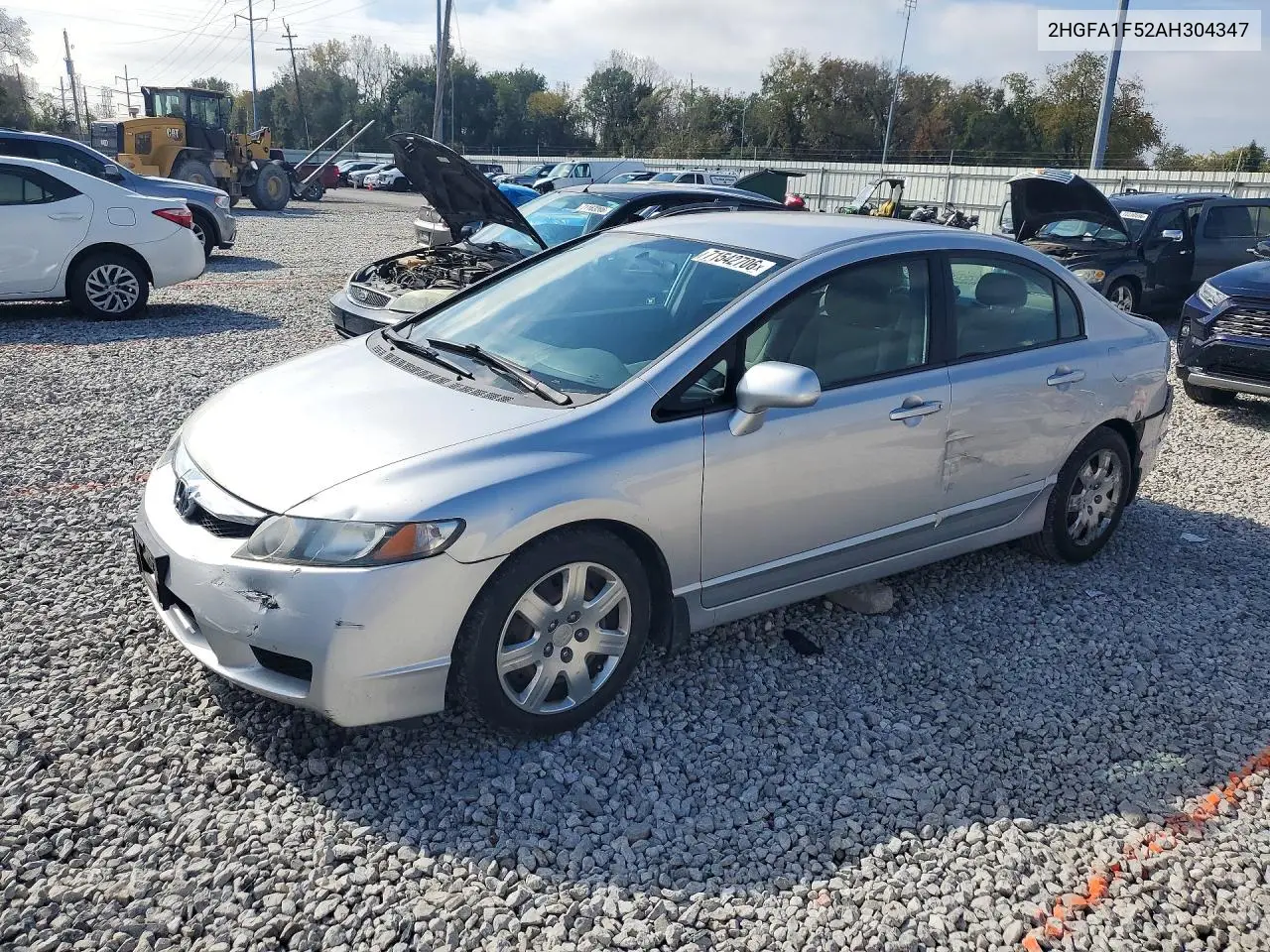 2010 Honda Civic Lx VIN 2HGFA1F52AH304347 фото 1