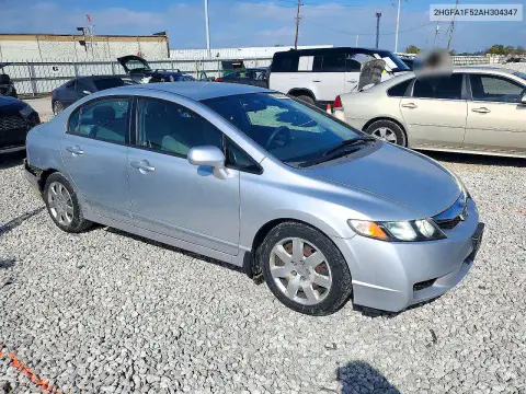 2010 Honda Civic Lx VIN 2HGFA1F52AH304347 фото 4