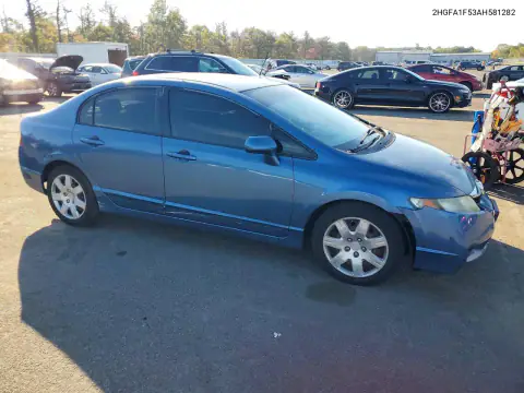2HGFA1F53AH581282 — 2010 Honda Civic, фото 4 с аукциона Copart, Сторона
