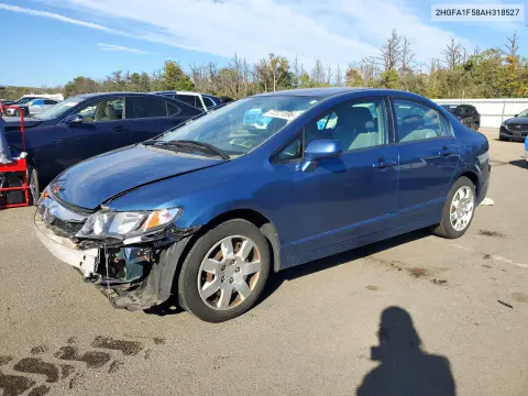 2HGFA1F58AH318527 — 2010 Honda Civic, Передняя часть, фото до ремонта