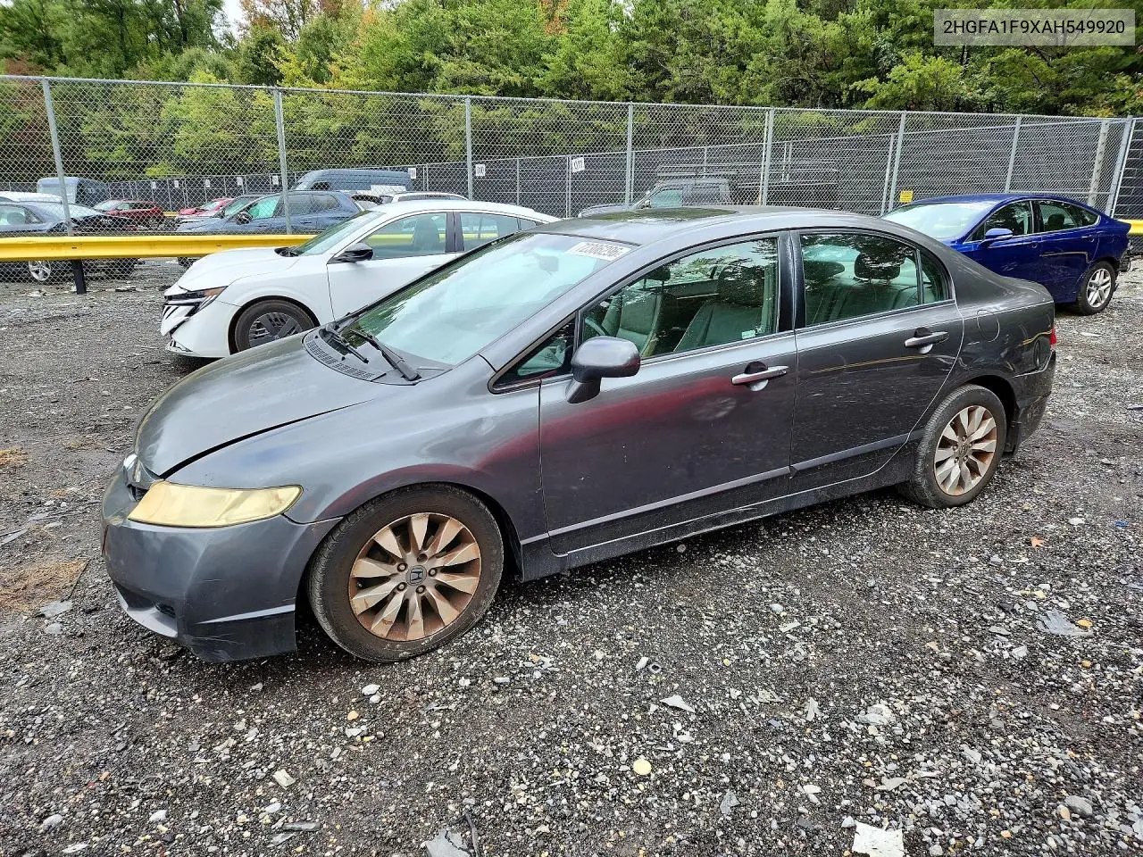 2010 Honda Civic Exl VIN 2HGFA1F9XAH549920 фото 1