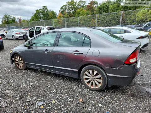 2010 Honda Civic Exl VIN 2HGFA1F9XAH549920 фото 2