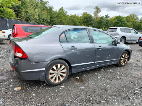 2010 Honda Civic Exl VIN 2HGFA1F9XAH549920 фото 3