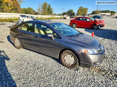 JHMFA3F21AS002040 — 2010 Honda Civic, фото 4 с аукциона Copart, Сторона
