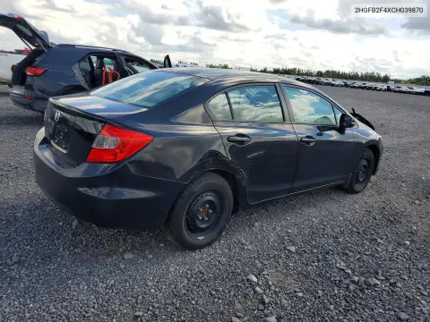 2012 Honda Civic Lx VIN 2HGFB2F4XCH039870 фото 3