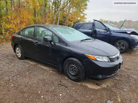 2HGFB2F45CH053465 — 2012 Honda Civic, фото 4 с аукциона Copart 15.10.2026, Боковая часть