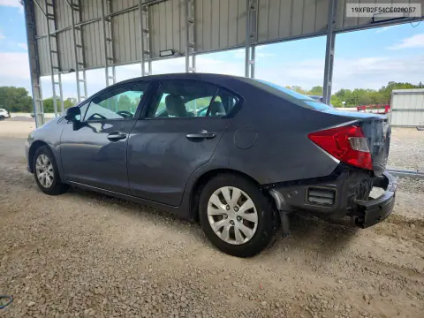 2012 Honda Civic Lx VIN 19XFB2F54CE028057 фото 2