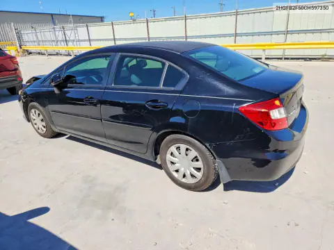 2012 Honda Civic Lx VIN 2HGFB2F50CH597350 фото 2