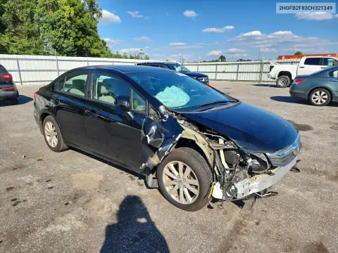 2012 Honda Civic Ex VIN 2HGFB2F83CH321349 фото 4