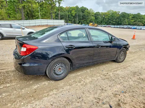 2012 Honda Civic Lx VIN 2HGFB2F58CH325497 фото 3