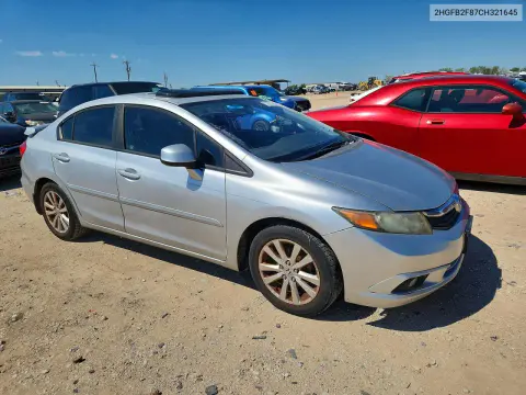 2012 Honda Civic Ex VIN 2HGFB2F87CH321645 фото 4