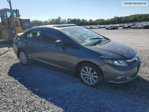 2012 Honda Civic Exl VIN 19XFB2F93CE045158 фото 4