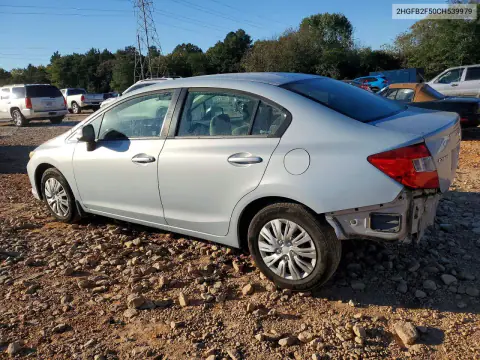 2012 Honda Civic Lx VIN 2HGFB2F50CH539979 фото 2