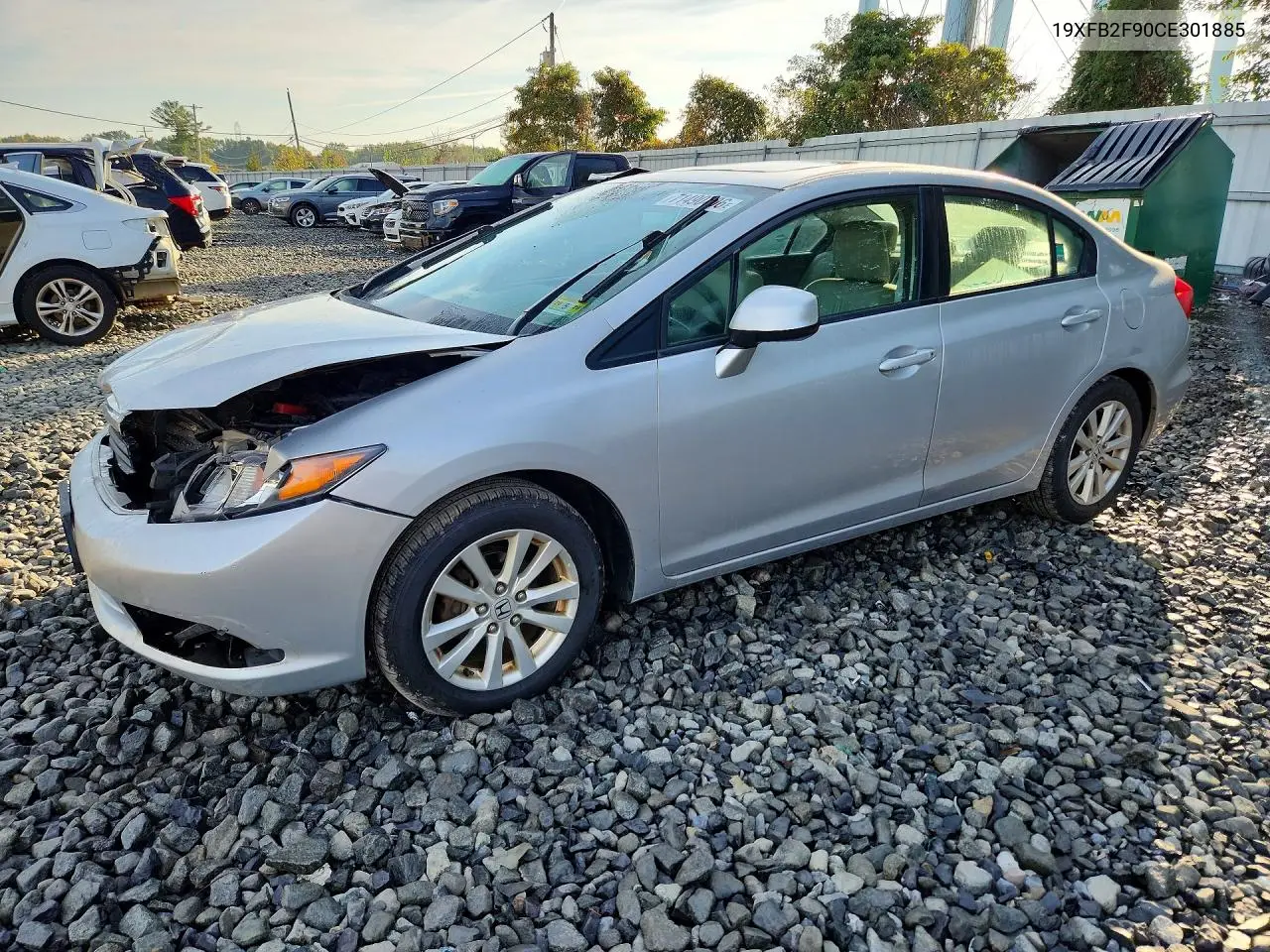 2012 Honda Civic Exl VIN 19XFB2F90CE301885 фото 1