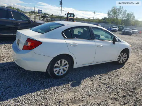 2012 Honda Civic Lx VIN 19XFB2F56CE041988 фото 3