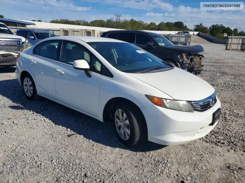 2012 Honda Civic Lx VIN 19XFB2F56CE041988 фото 4