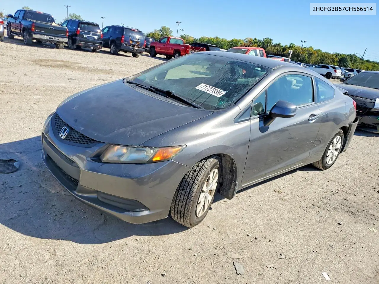 2012 Honda Civic Lx VIN 2HGFG3B57CH566514 фото 1