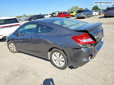 2012 Honda Civic Lx VIN 2HGFG3B57CH566514 фото 2