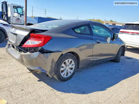 2012 Honda Civic Lx VIN 2HGFG3B57CH566514 фото 3