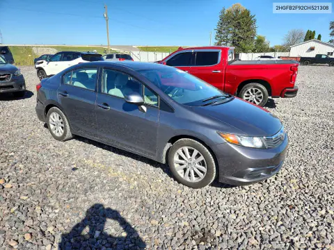 2012 Honda Civic Exl VIN 2HGFB2F92CH521308 фото 4