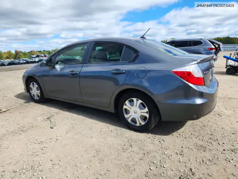 2012 Honda Civic Hybrid VIN JHMFB4F29CS010425 фото 2