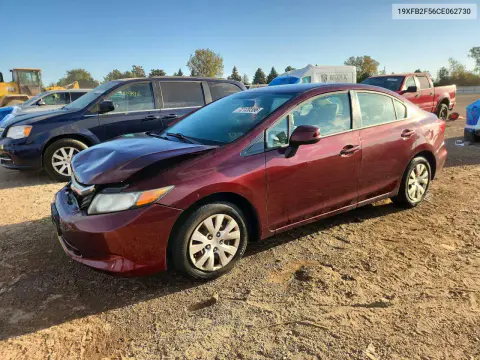 2012 Honda Civic Lx VIN 19XFB2F56CE062730 фото 1