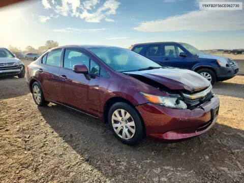 2012 Honda Civic Lx VIN 19XFB2F56CE062730 фото 4