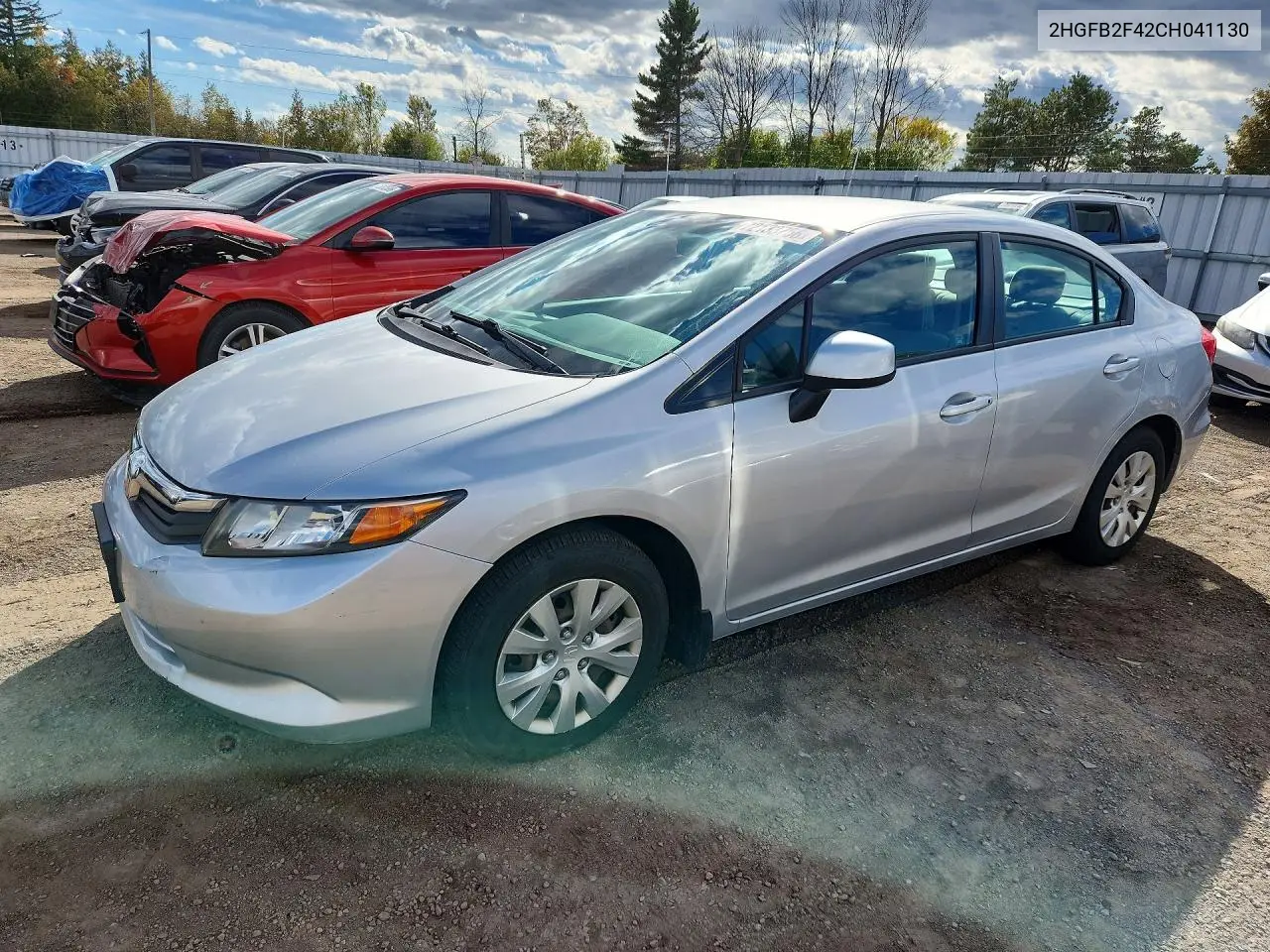 2012 Honda Civic Lx VIN 2HGFB2F42CH041130 фото 1