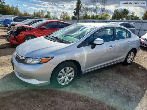 2HGFB2F42CH041130 — 2012 Honda Civic, Град, фото до ремонта