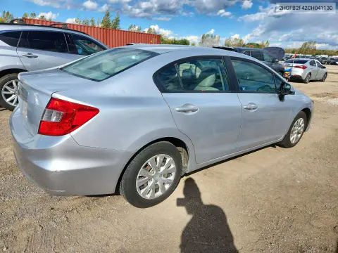 2012 Honda Civic Lx VIN 2HGFB2F42CH041130 фото 3
