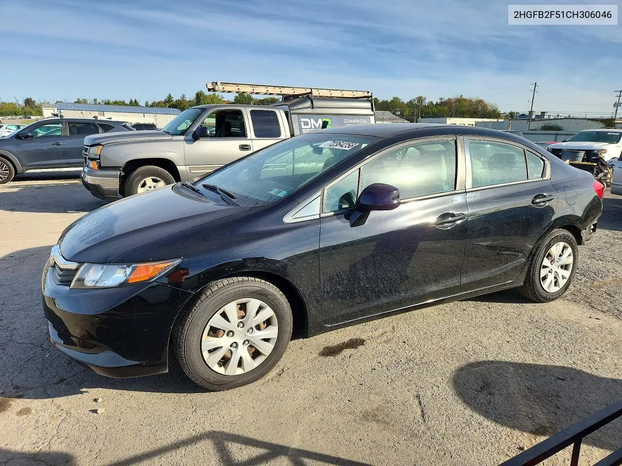 2012 Honda Civic Lx VIN 2HGFB2F51CH306046 фото 1