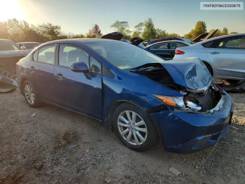 2012 Honda Civic Ex VIN 19XFB2F86CE020875 фото 4