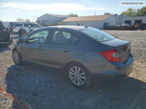 2012 Honda Civic Exl VIN 19XFB2F96CE021680 фото 2