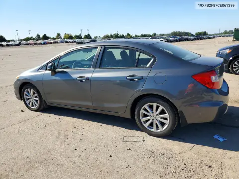 2012 Honda Civic Ex VIN 19XFB2F87CE061399 фото 2