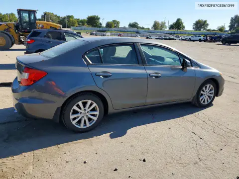 2012 Honda Civic Ex VIN 19XFB2F87CE061399 фото 3