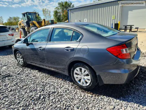 2HGFB2F59CH595600 — 2012 Honda Civic, фото 2 с аукциона Copart, Передняя часть