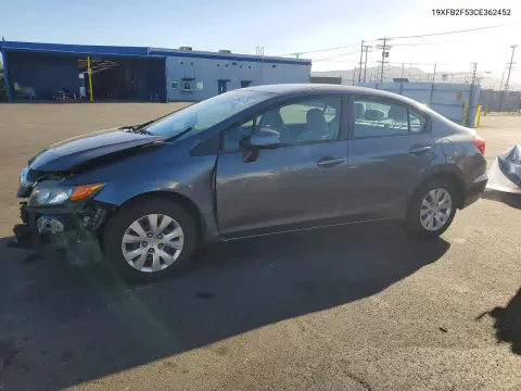2012 Honda Civic Lx VIN 19XFB2F53CE362452 фото 1