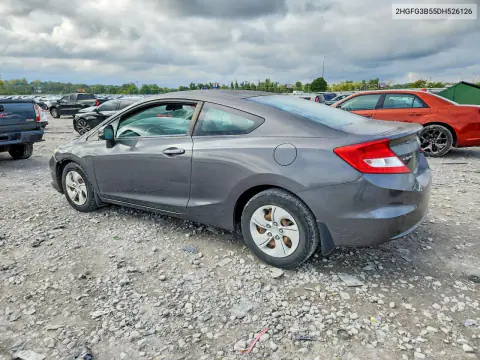 2013 Honda Civic Lx VIN 2HGFG3B55DH526126 фото 2