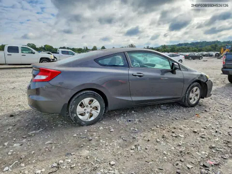 2013 Honda Civic Lx VIN 2HGFG3B55DH526126 фото 3