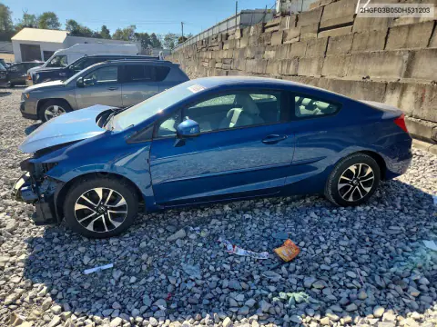 2013 Honda Civic Exl VIN 2HGFG3B05DH531203 фото 1
