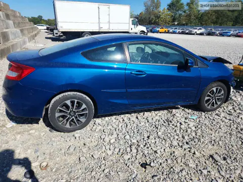 2013 Honda Civic Exl VIN 2HGFG3B05DH531203 фото 3
