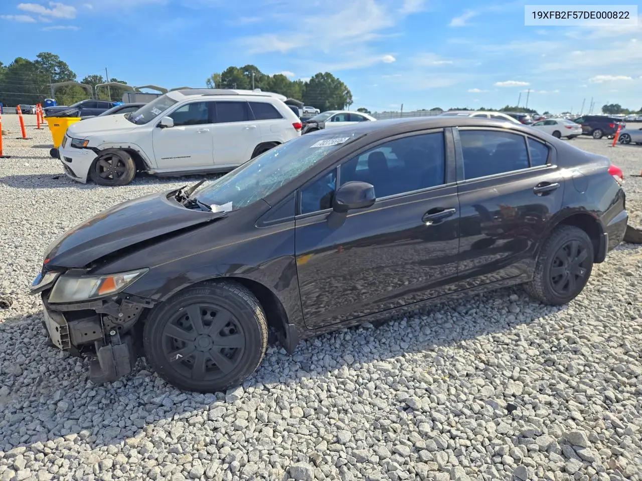 2013 Honda Civic Lx VIN 19XFB2F57DE000822 фото 1