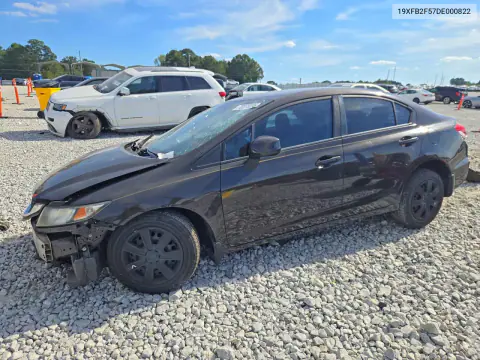 19XFB2F57DE000822 — 2013 Honda Civic, Передняя часть, фото до ремонта