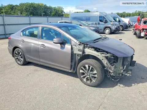 2013 Honda Civic Ex VIN 19XFB2F87DE236672 фото 4