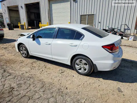 2013 Honda Civic Lx VIN 19XFB2F54DE083657 фото 2