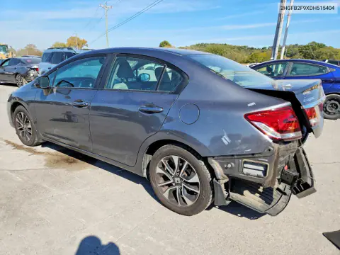 2013 Honda Civic Exl VIN 2HGFB2F9XDH515404 фото 2